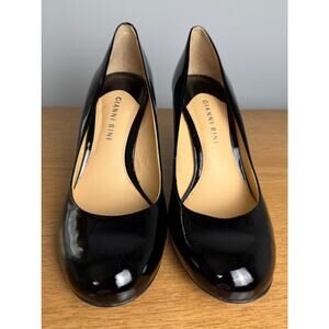 NEW Gianni Bini Becca Black Patent Leather Round Toe PumpsWomen's SZ 8.5 Pin Up